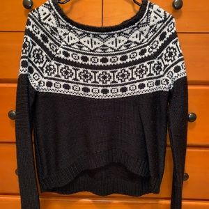 Black wool sweater